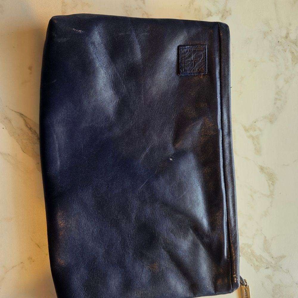 Giani Bernini Navy Leather Clutch